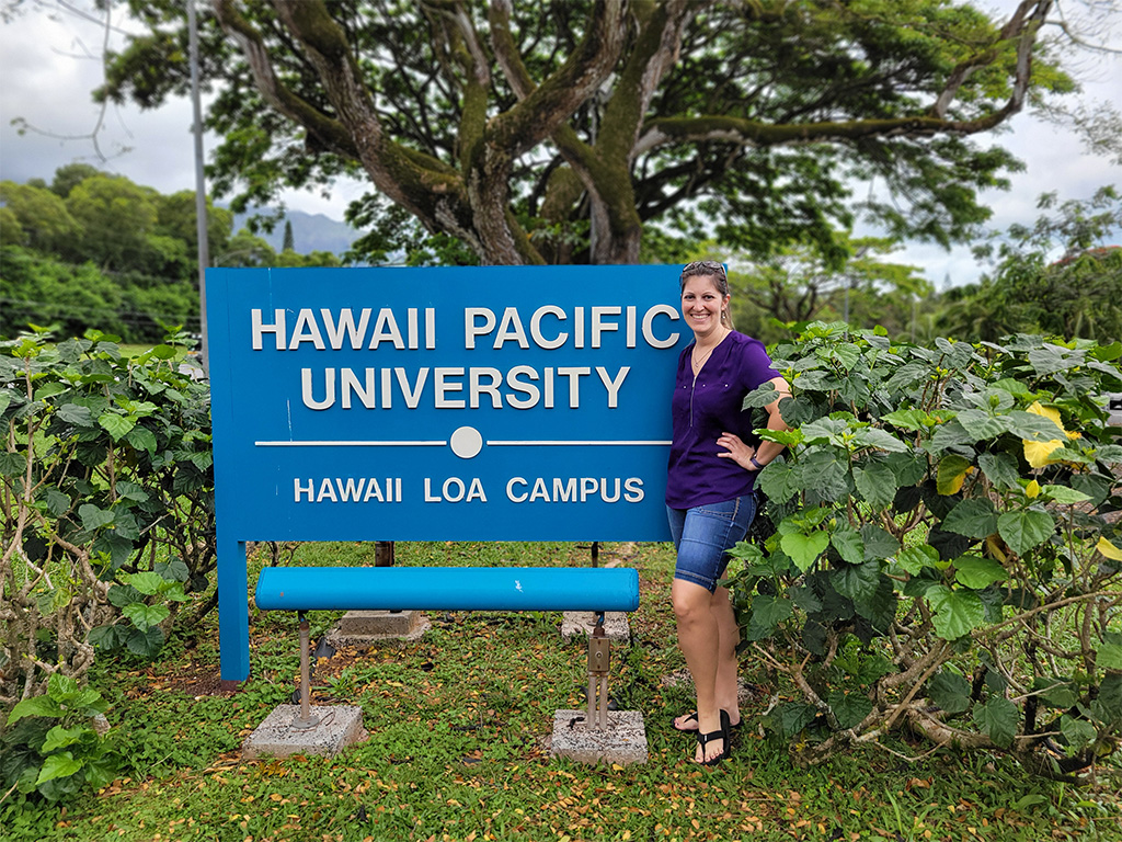 Jessica Jacob in 2024 at the former HPU Hawaii Loa Campus