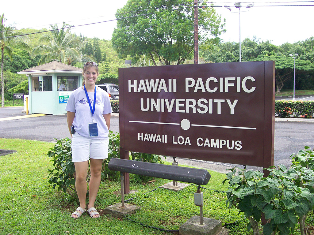 In 2008, Jessica enrolled at HPU and took the majority of her classes at what was then HPU's Hawaii Loa Campus