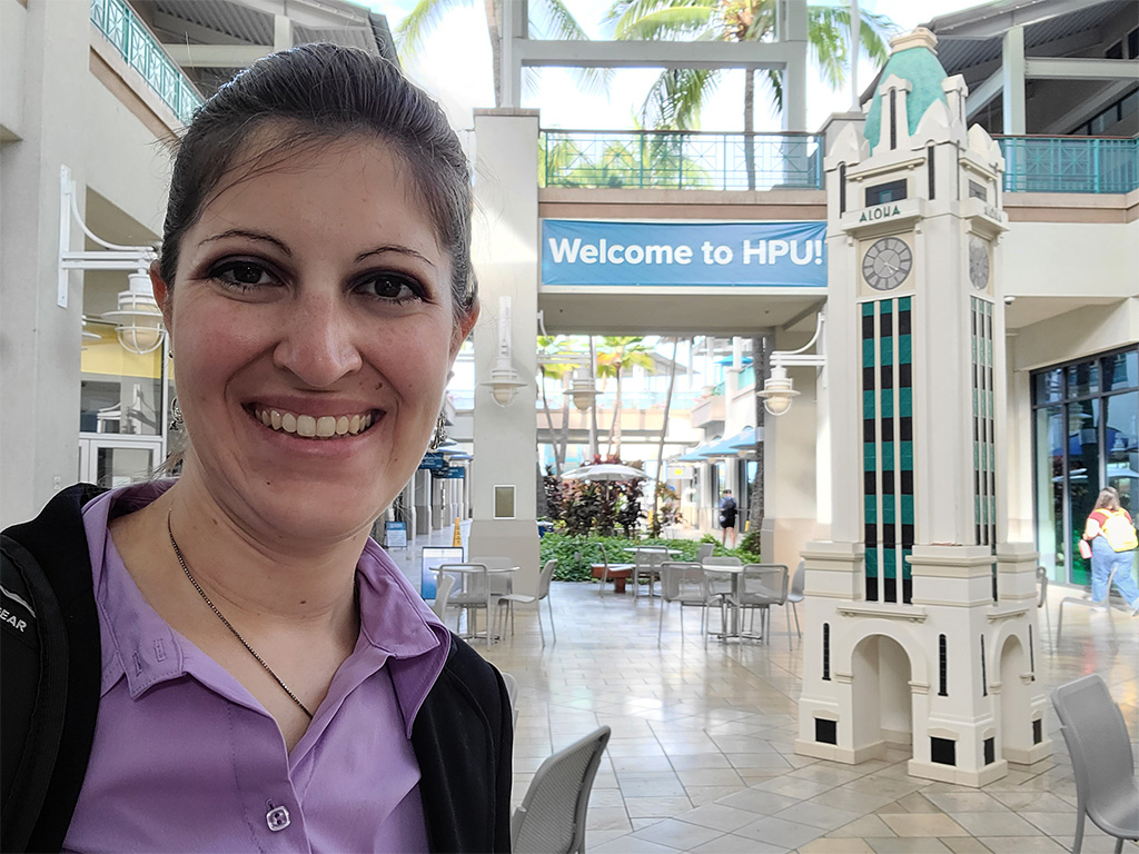 Jessica Jacob at HPU's Aloha Tower Marketplace campus