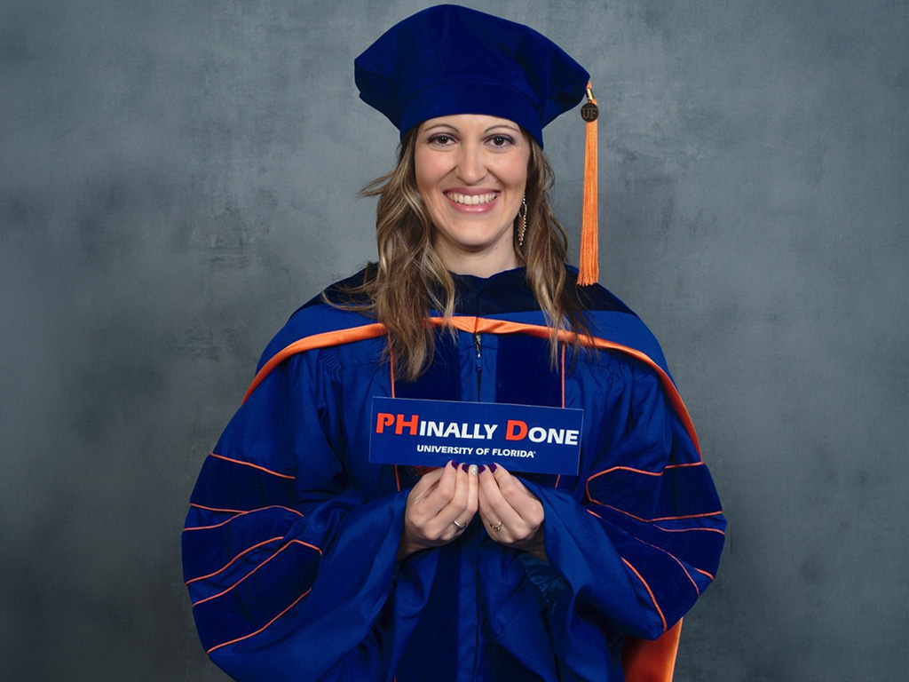 Jessica Jacob earned her Ph.D. in Veterinary Medical Sciences from the University of Florida