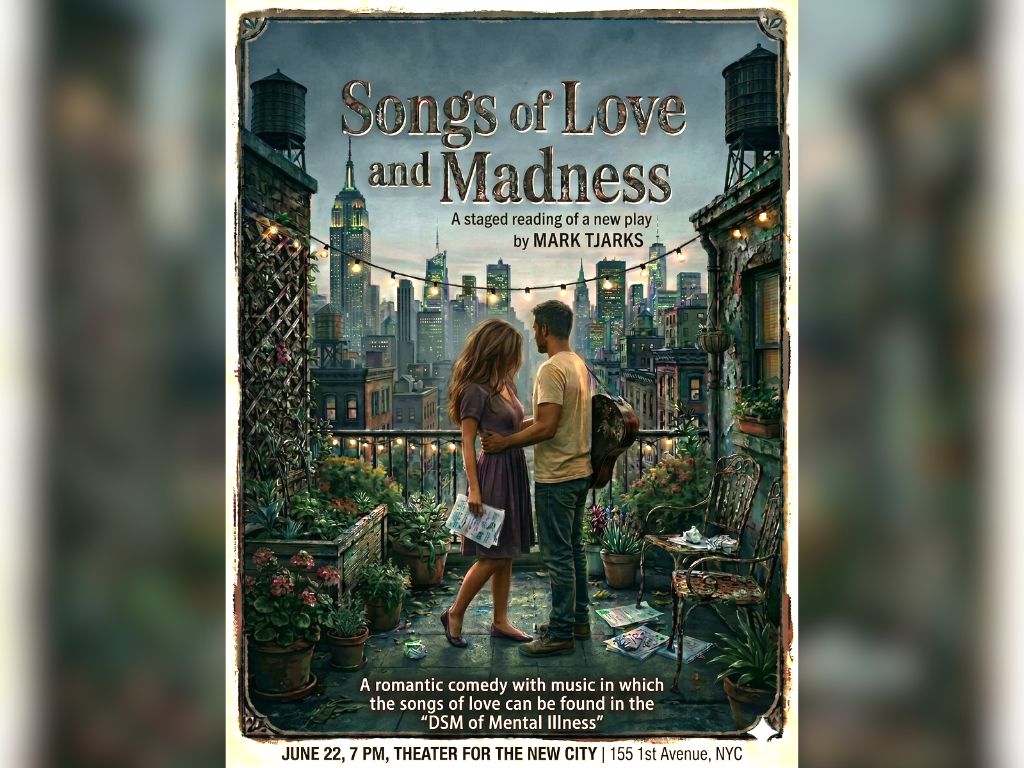 Songs of Love and Madness staged reading flyer