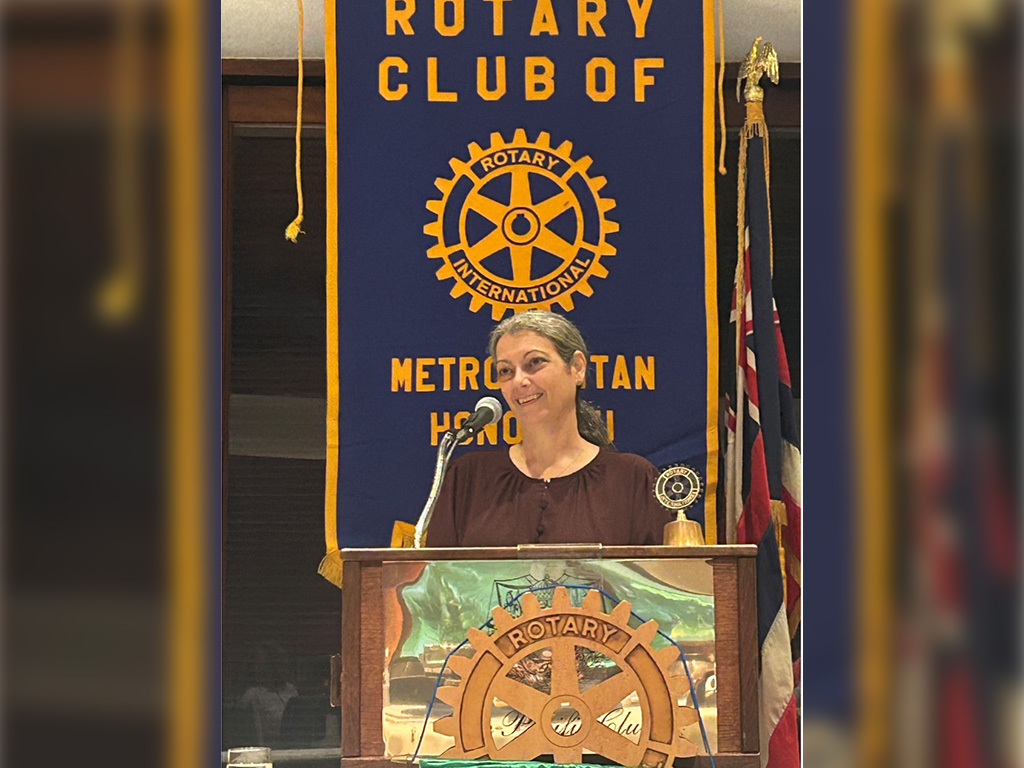 Amy Woron was a recent guest speaker at the weekly MetroRotary Presentation