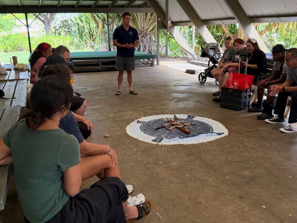 A talk session by Austin Kino, Hokulea crew member