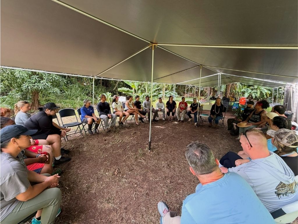A final reflection session at Aina Wellness Academy