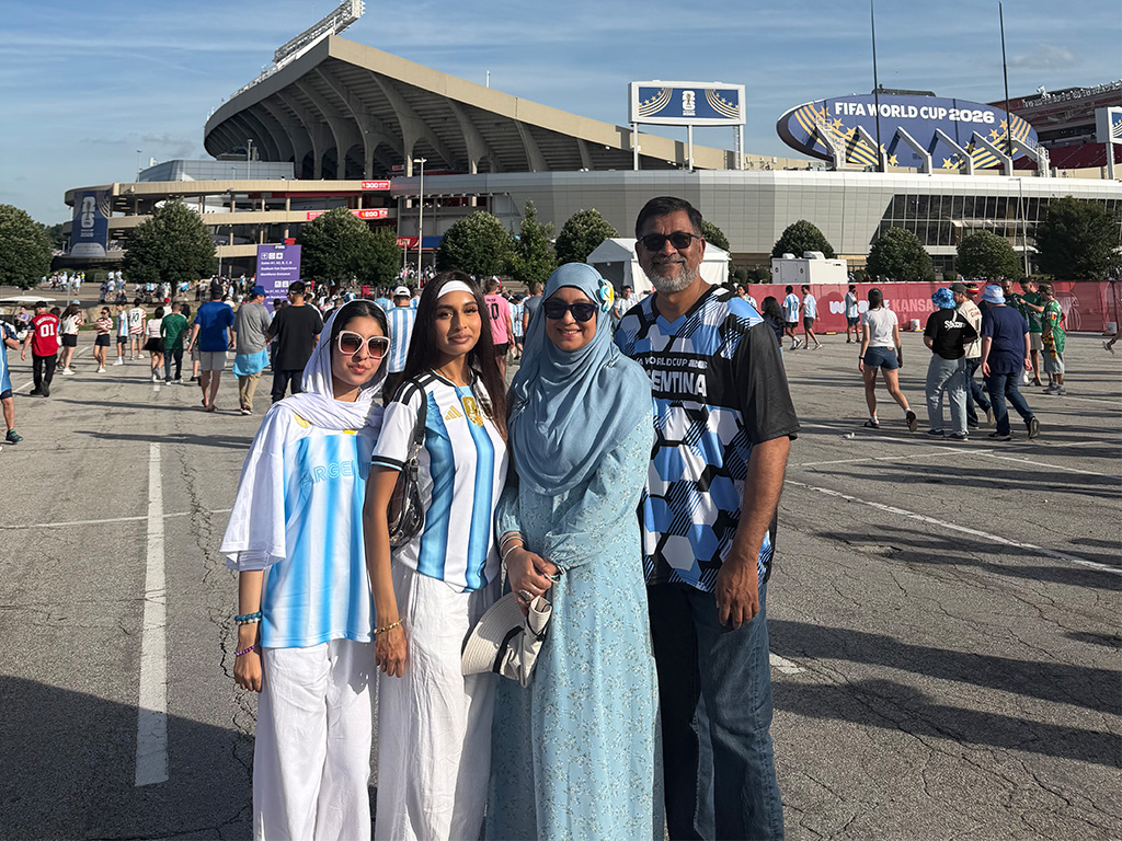 Jahidul and his family traveled to Kansas City to see Argentina play at this year's World Cup, where Messi scored three goals