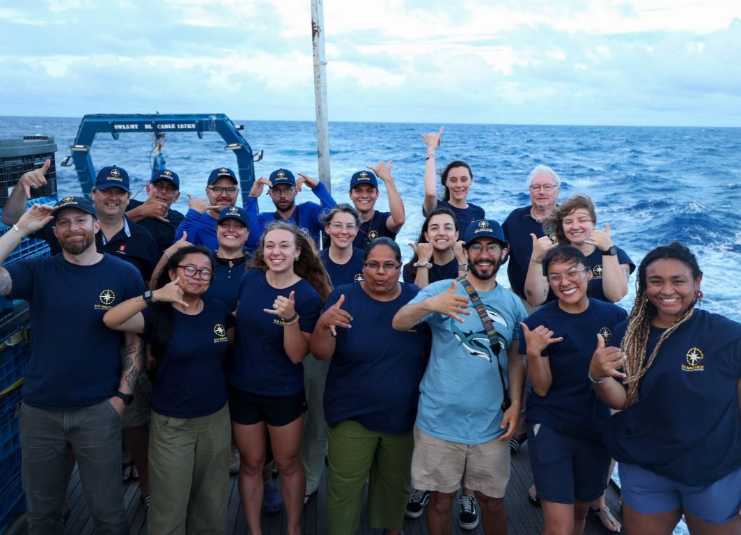 Ogbaekwe, front right, poses with fellow expedition participants