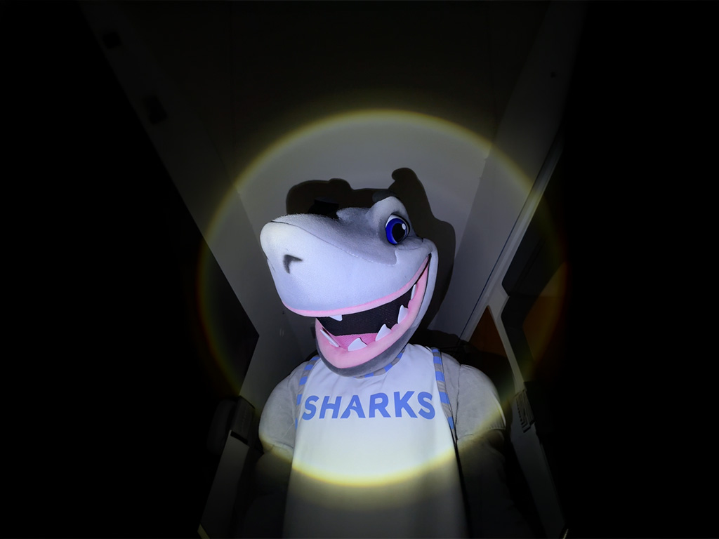 Be sure to see Sharky at this year's Sharktober-Fest at the Shark Tank