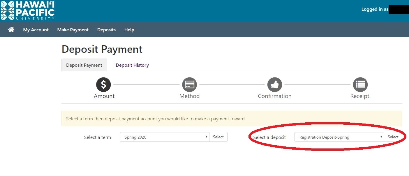 Deposit Payment 2