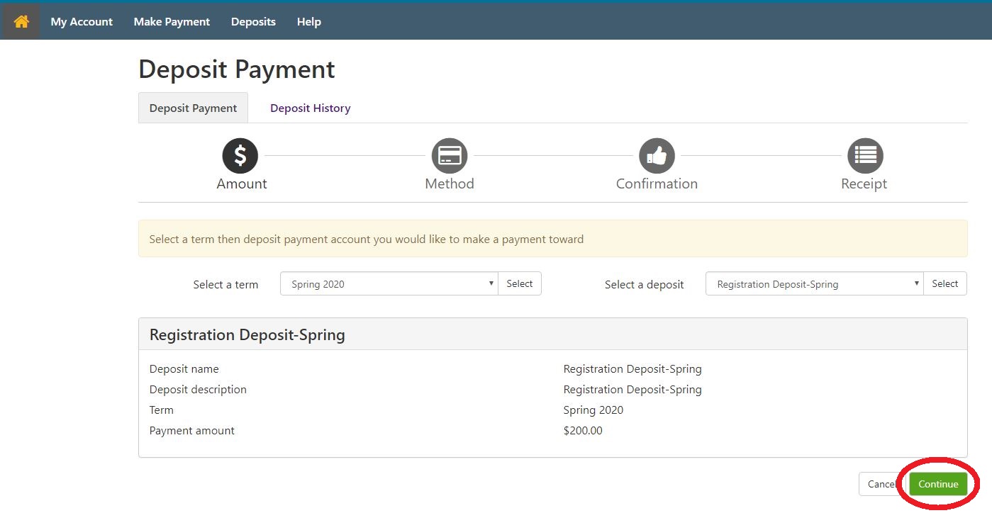 Deposit Payment 3