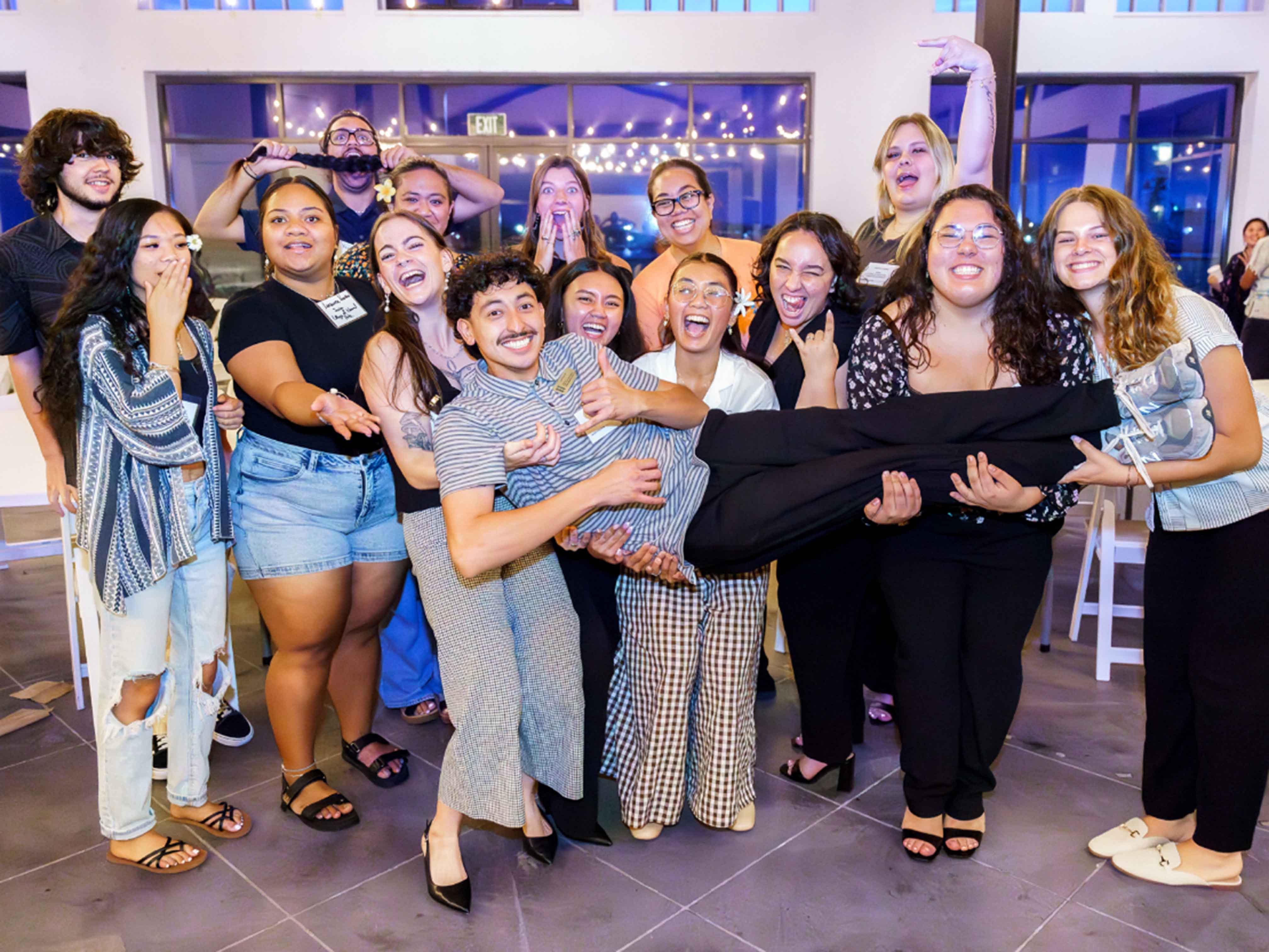 MPH students with a guest speaker