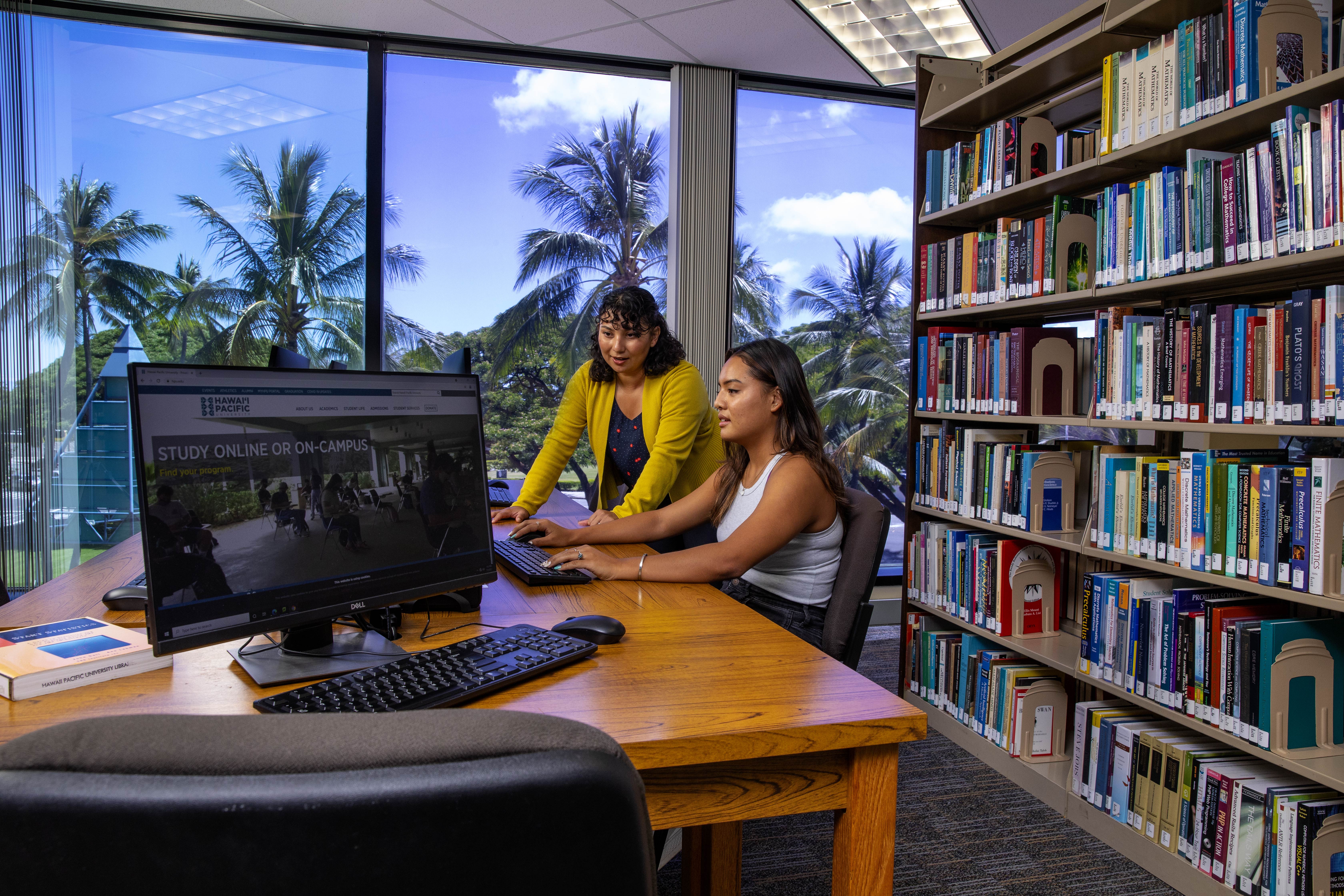 student working with instructor