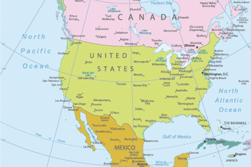 Map Of America And Hawaii North America